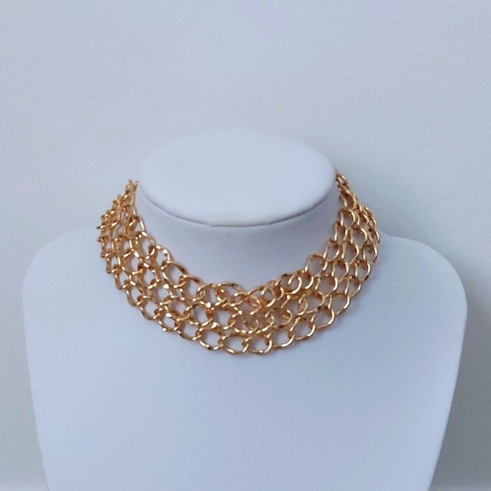 Vintage Costume Gold-tone Necklace Choker